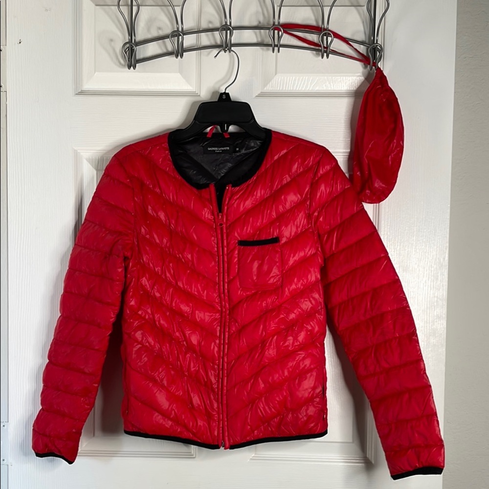 galeries lafayette feather down puffer jacket with dust bag